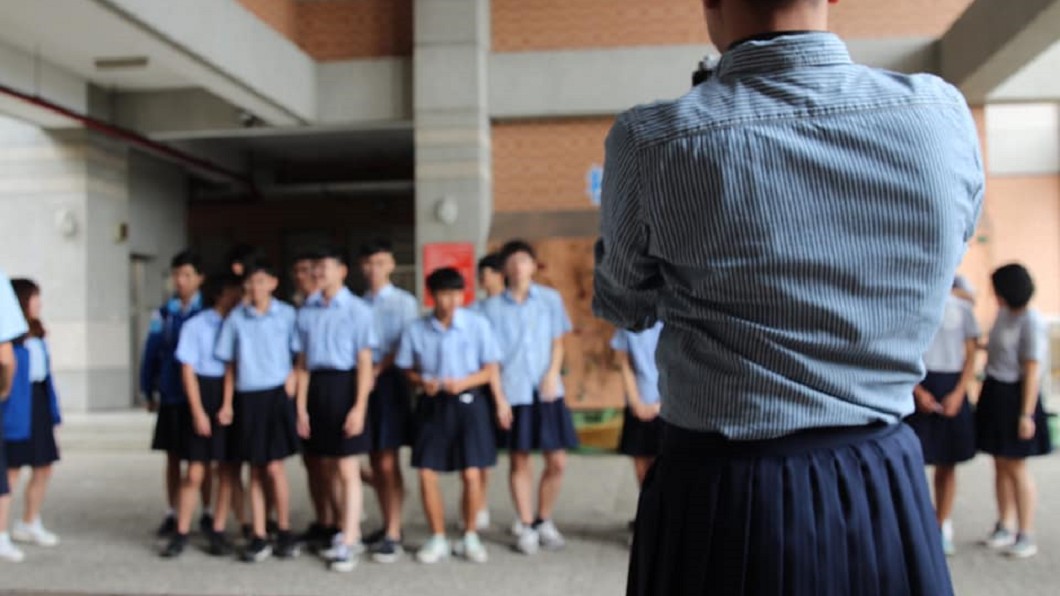 新北市板橋高中在校慶期間由學生會發起「板中男裙-裙聚效應」活動。(圖／截自板中學生會臉書)