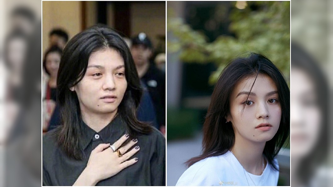 春夏素顏照流出,引起網友熱議。合成圖/翻攝娛樂圈外漢、春夏微博