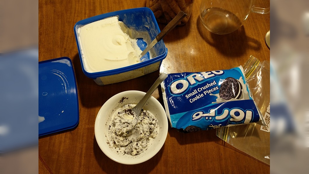 網友分享蘇格蘭冰淇淋+OREO。圖/翻攝自Costco好市多消費經驗分享區