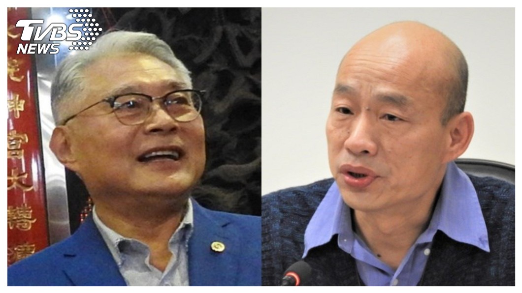 國民黨中評委陳宏昌(左)公開抨擊高雄市長韓國瑜(右)。圖／中央社