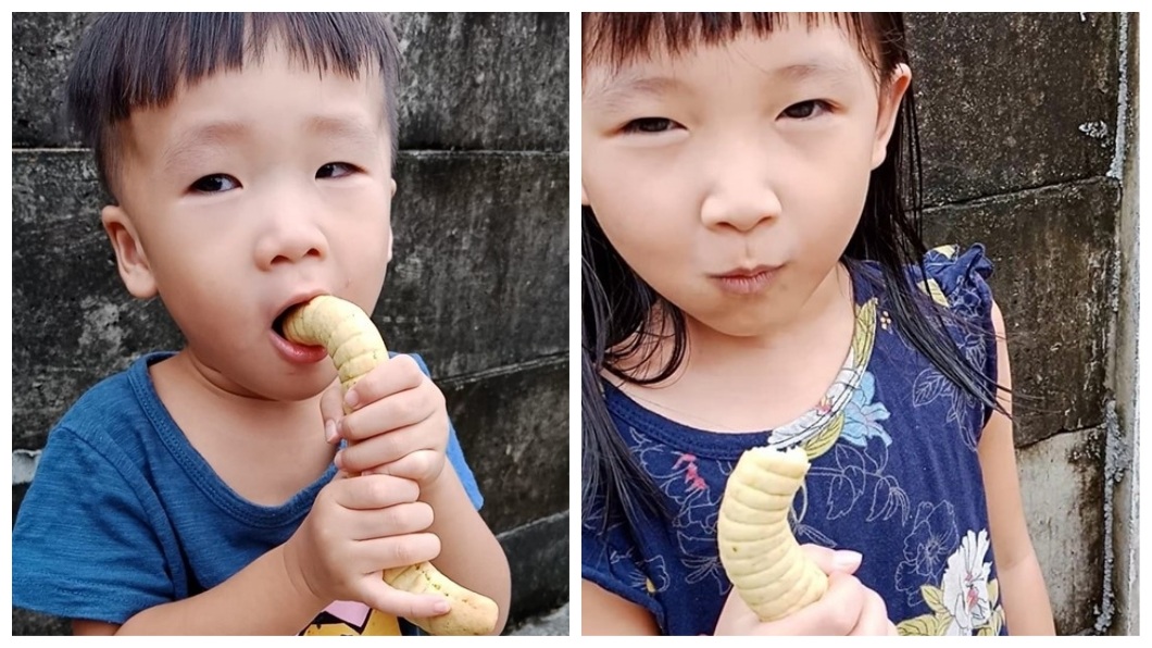 該名媽媽還分享自己兒女吃得津津有味的照片。(圖/翻攝自「臻麻的創意食驗室」臉書粉絲團)