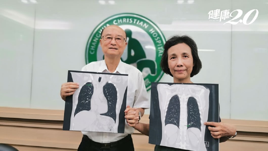 67歲牧師王武聰與64歲老婆陳希明先後被診斷出罹肺腺癌。圖/彰化基督醫院提供