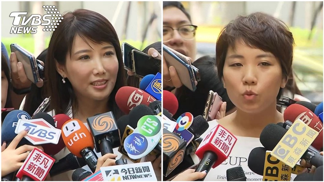郭幕僚蔡沁瑜(左)、郭昕宜(右)被爆已遷戶口至桃園、台中為競選立委做準備。圖/TVBS資料照