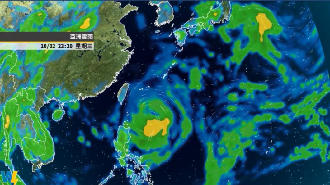 「亞洲雲雨」模擬圖。翻攝/彭啟明臉書