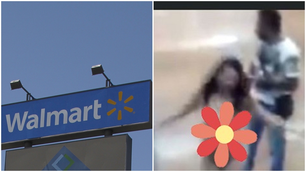 Walmart示意圖，非當事店家(左圖)；女子脫光證明自己沒偷竊(右圖)。圖／達志影像美聯社、翻攝自THE SUN新聞網
