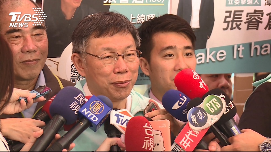 台北市長、台灣民眾黨主席柯文哲今(13日)至台中輔選。圖／TVBS