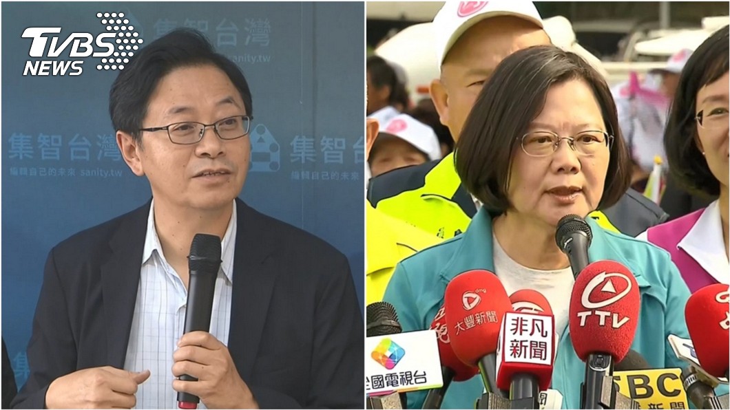 國民黨副總統參選人張善政(左)、總統蔡英文(右)。圖／TVBS資料照