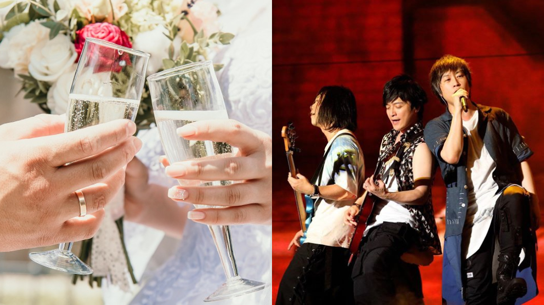 婚禮撞期五月天演唱會，五迷「放生愛妻」。(圖／TVBS、五月天臉書) 婚禮撞期五月天演唱會…他糾結放生愛妻　徵人「幫結婚」