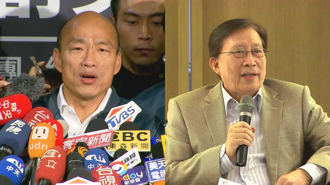 國民黨總統候選人韓國瑜(左)、前行政院院長劉兆玄(右)。圖／TVBS資料畫面