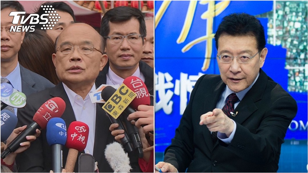 民眾抱怨買不到口罩，資深媒體人趙少康(右)認為始作俑者就是行政院長蘇貞昌(左)。(圖／TVBS資料照)