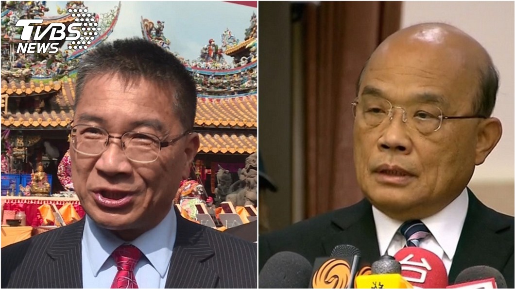 內政部長徐國勇(左)，行政院長蘇貞昌(右)。(圖／TVBS資料畫面)