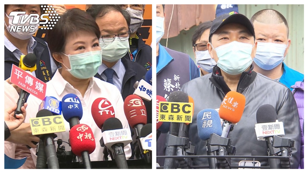 台中市長盧秀燕(左)、新北市長侯友宜(右)。(合成圖／TVBS資料畫面)