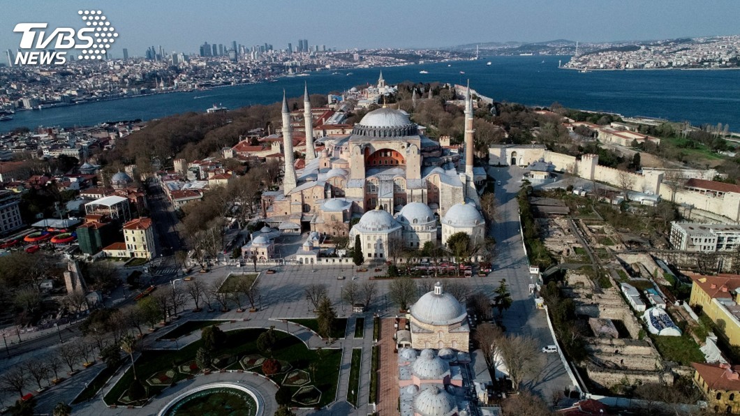 伊斯坦堡地標聖索菲亞博物館定位問題最近再成焦點。（圖／達志影像路透社）