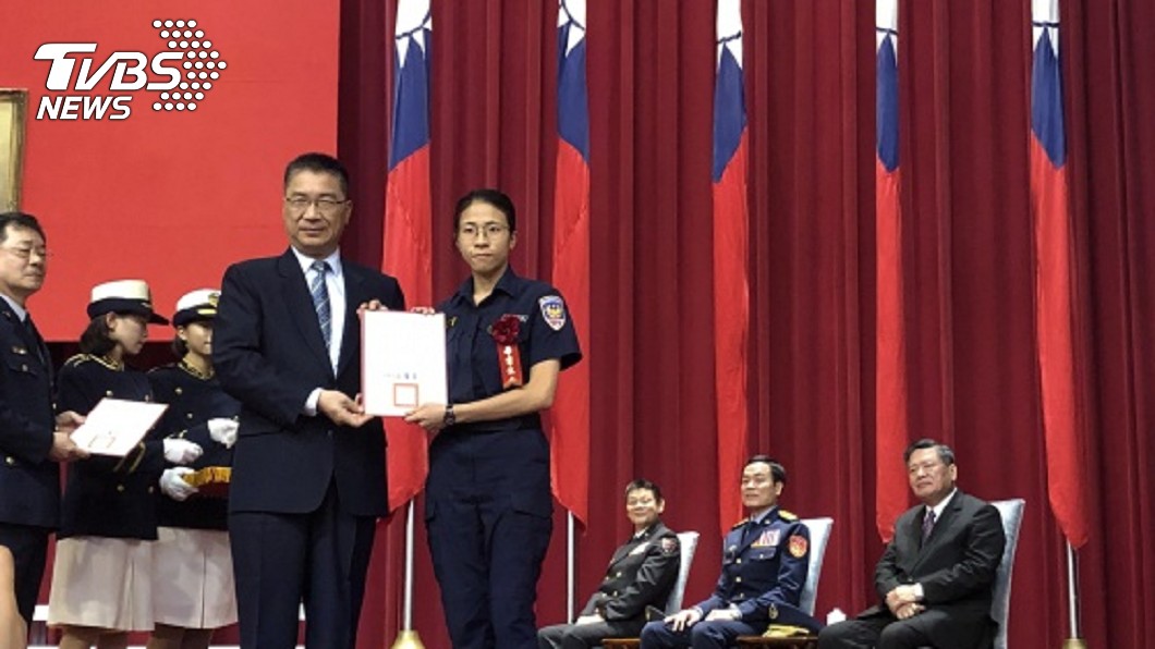 內政部長徐國勇致詞時說，台灣警察允文允武，不但堅持嚴正執法，更是全世界最溫柔的警察。（圖／中央社）