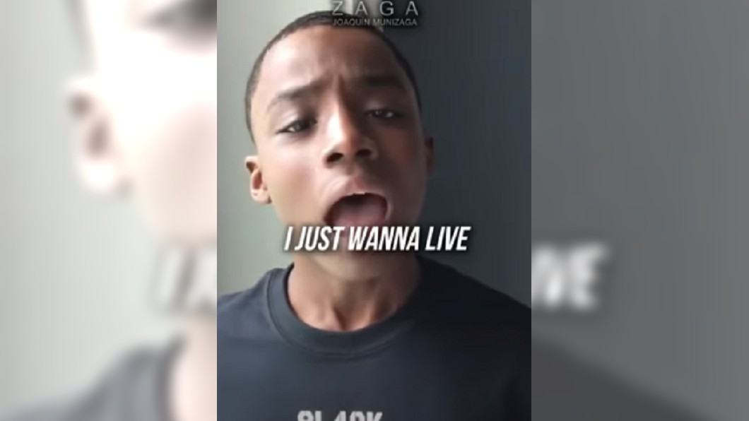 非裔男童布萊恩唱出想活下去的心聲。（圖／翻攝自YouTube Z A G A）