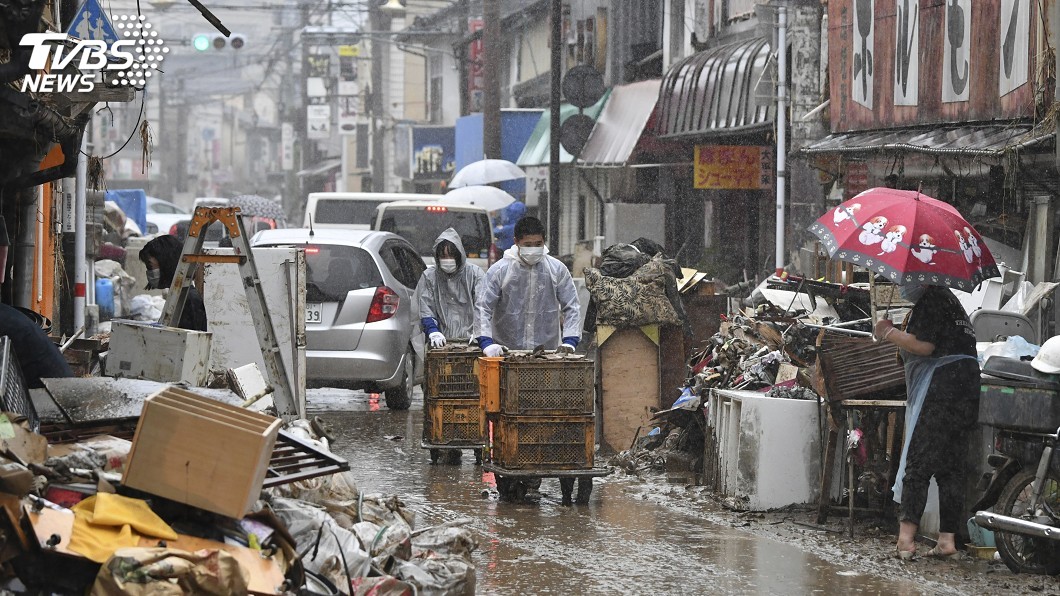 滯留鋒面為日本九州地方帶來驚人雨量及災情。（圖／達志影像美聯社）