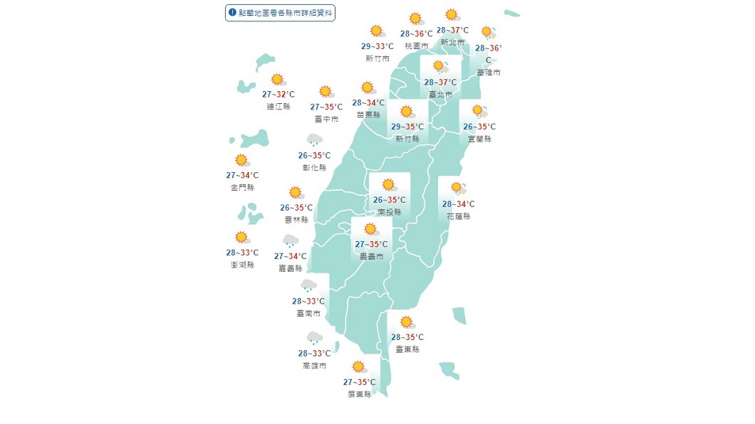 Figure / Taitung Central Meteorological Bureau is still afraid of burning wind today!  Rain in the mountains in the afternoonÂ 