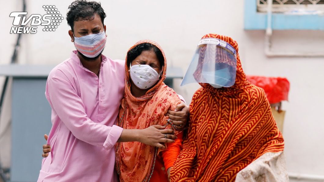 印度新冠肺炎染疫人數創單日新高。（圖／達志影像路透社）