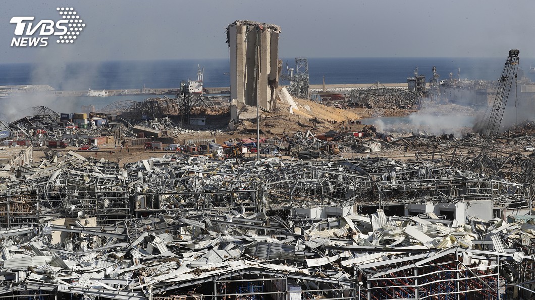 黎巴嫩首都貝魯特港口日前發生大爆炸。（圖／達志影像美聯社）