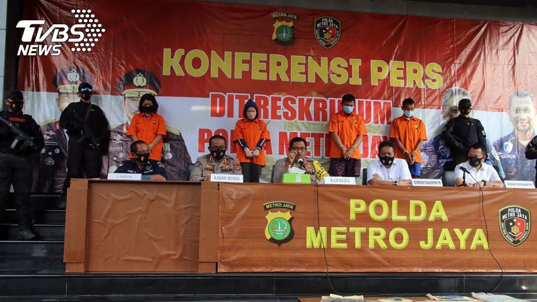 印尼警方共逮捕4名嫌犯。（圖／中央社）