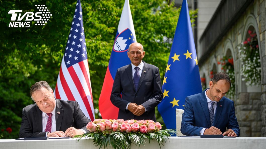 美國與斯洛維尼亞昨天簽署了5G安全聯合聲明。（圖／達志影像美聯社）