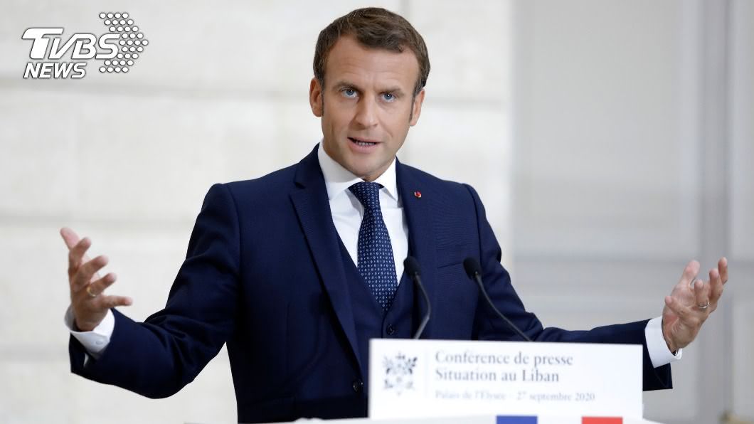 法國總統馬克洪施壓黎巴嫩，籲速組新政府。（圖／達志影像美聯社）