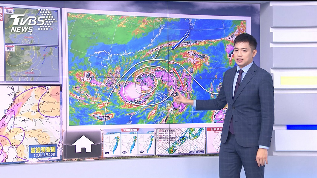 Photo/TVBS Go out with an umbrella!  "Shadarga Northeast Wind"