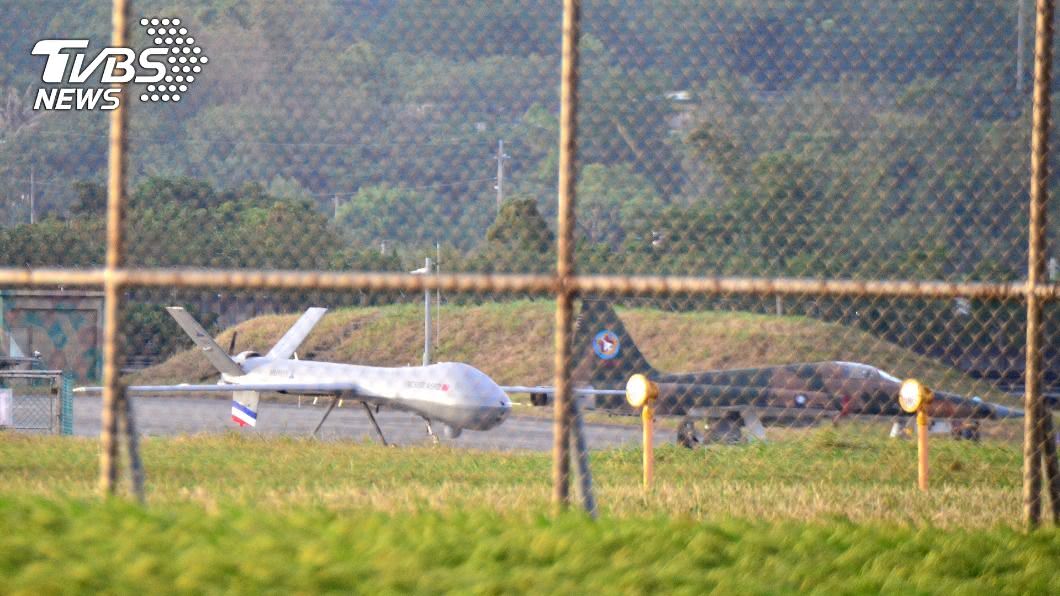 中科院研發的騰雲無人機在志航基地試飛。（圖／中央社）