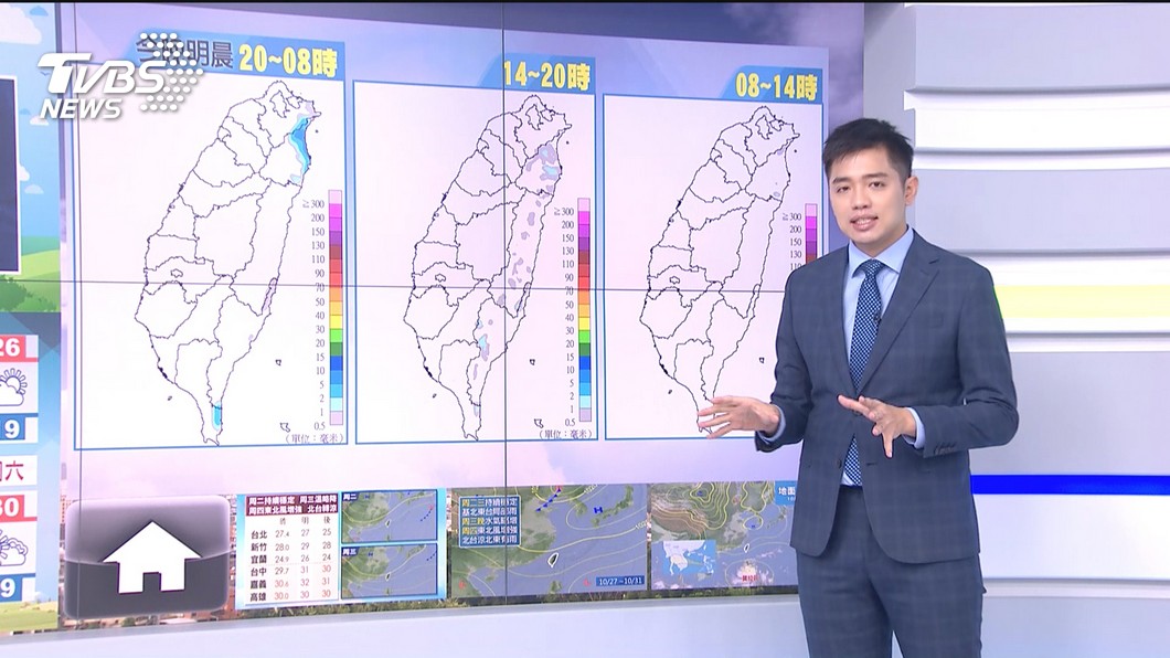 Photo/TVBS Autumn is so cool!  Sunny weather everywhere, big temperature difference between Central and South