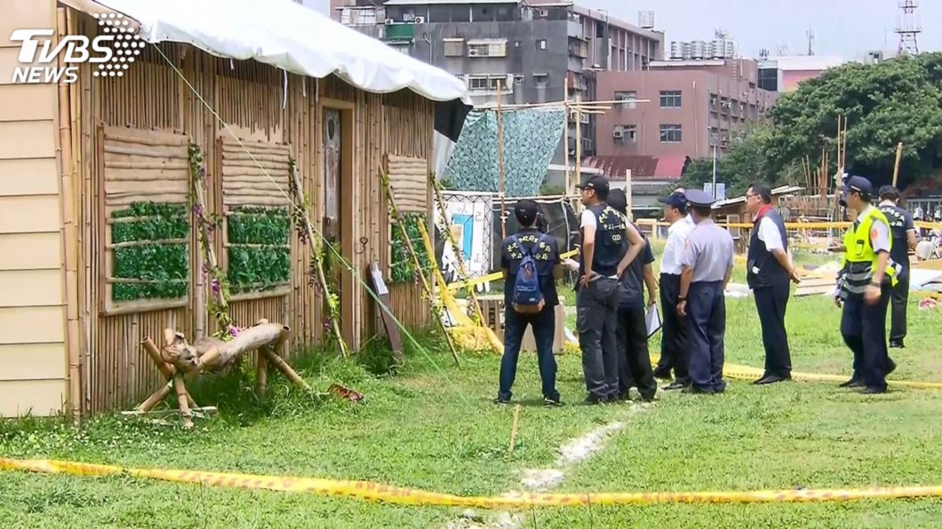 華山分屍案事發現場圍起封鎖線。（圖／TVBS資料畫面）