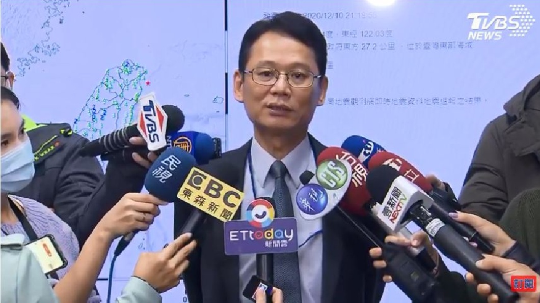 中央氣象局陳國昌預估，未來一週台灣仍有餘震發生的機率。（圖／TVBS）