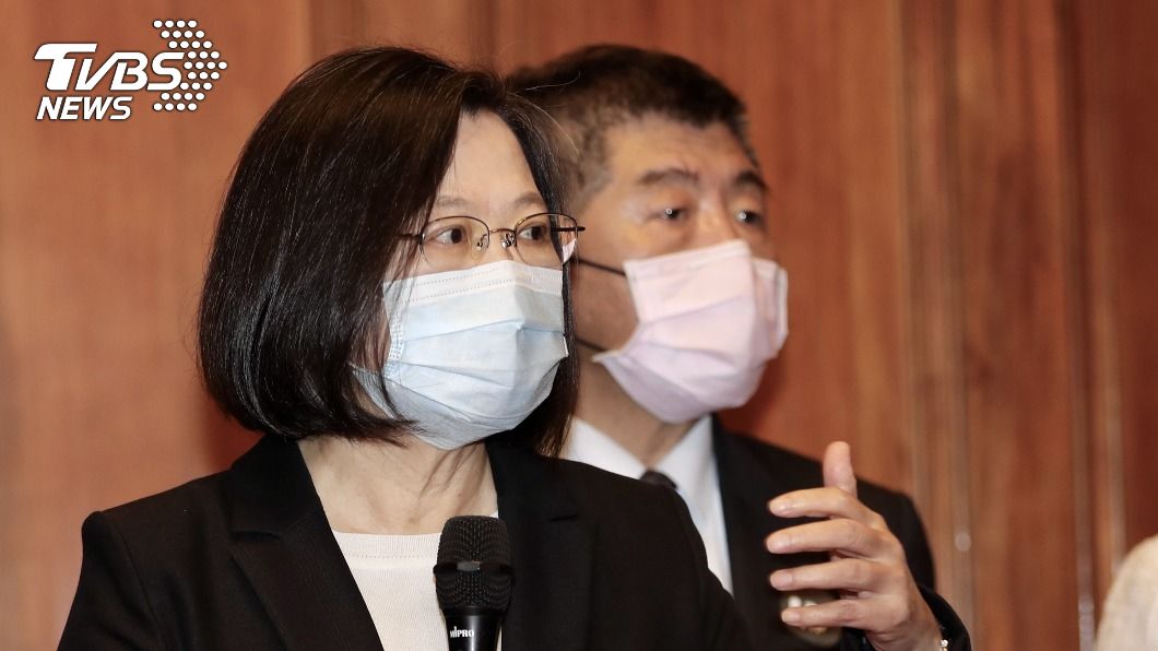 總統蔡英文表示台灣防疫有成是團結力、應變力和創新力的展現。（圖／中央社）