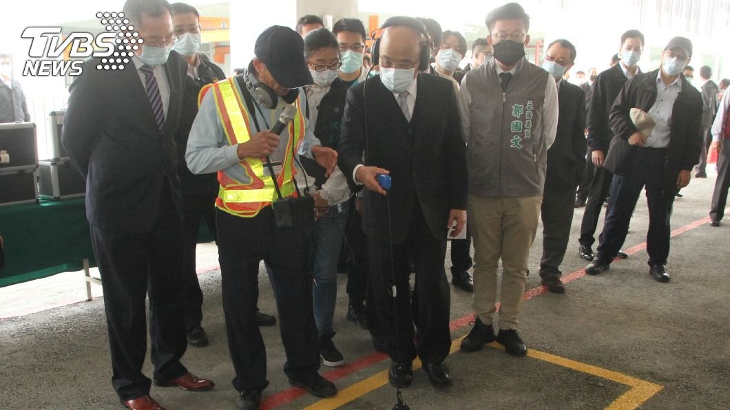 蘇貞昌出席台灣自來水公司員工訓練園區落成儀式。（圖／中央社）