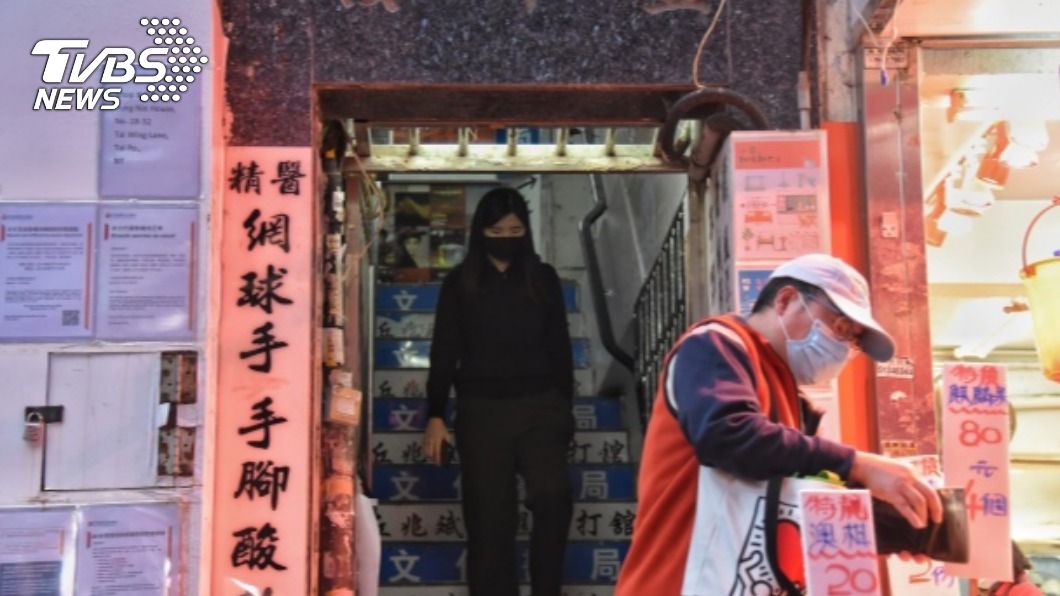 香港大埔的外傭宿舍爆發群聚感染。（圖／中央社）