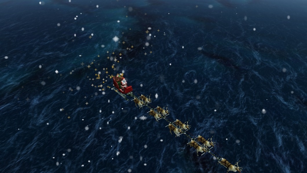 NORAD今天照常追蹤耶誕老人行蹤。。（圖／翻攝自Official NORAD Santa Tracker網站）