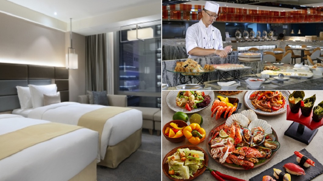 飯店推出住房好康、「日本美食節」活動。（合成圖／翻攝自板橋凱撒大飯店網站）