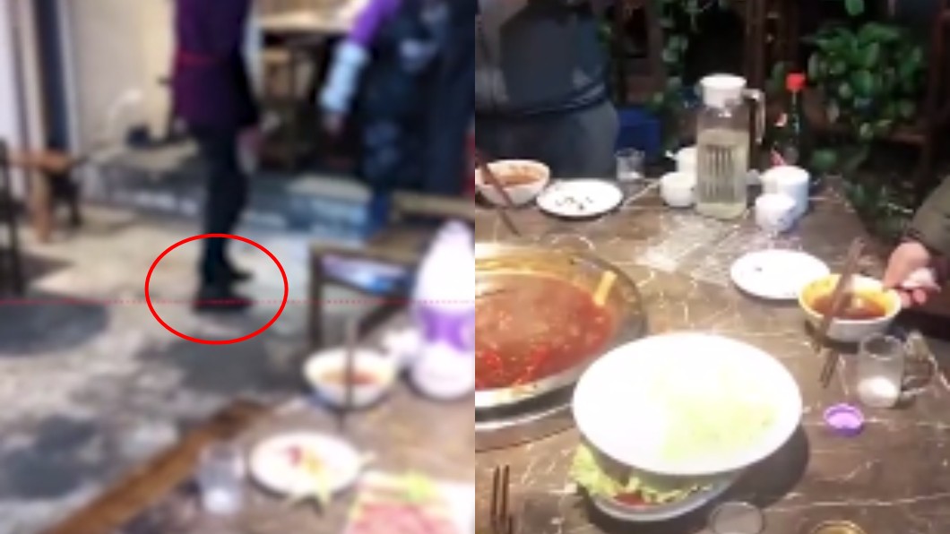 中國大陸火鍋店出現老鼠。（圖／翻攝自微博）