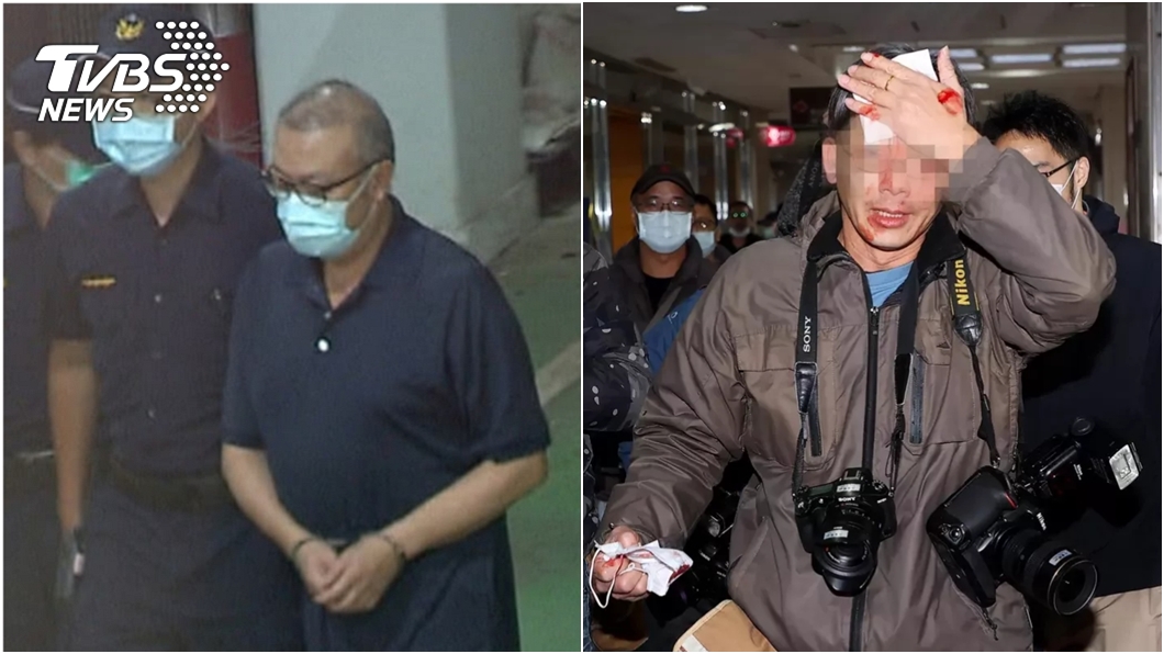 民進黨立委蘇震清交保後，助理推擠媒體導致一名攝影記者受傷。（圖／TVBS）