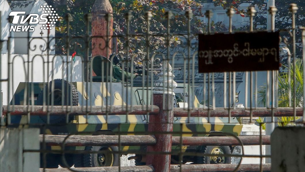 緬甸軍方發動政變。（圖／達志影像美聯社）