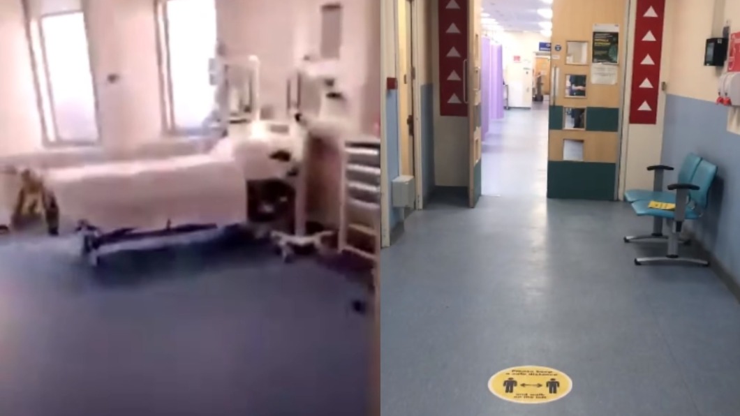 女子闖醫院拍下空病房照。（圖／翻攝自Hannah Dean臉書）