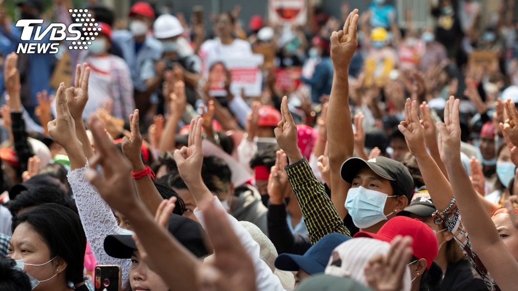 緬甸反政變抗議持續，美國、日本、印度和澳洲籲緬甸回歸民主。（圖／達志影像路透社）