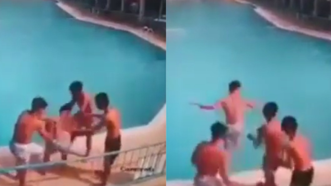 菲律賓一名少年遭推入泳池中險溺斃。（圖／翻攝自The Nin臉書）