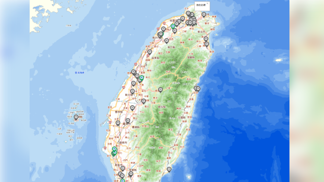 疫情指揮中心推疫苗地圖供民眾查詢。（圖／翻攝自COVID-19防治一網通）