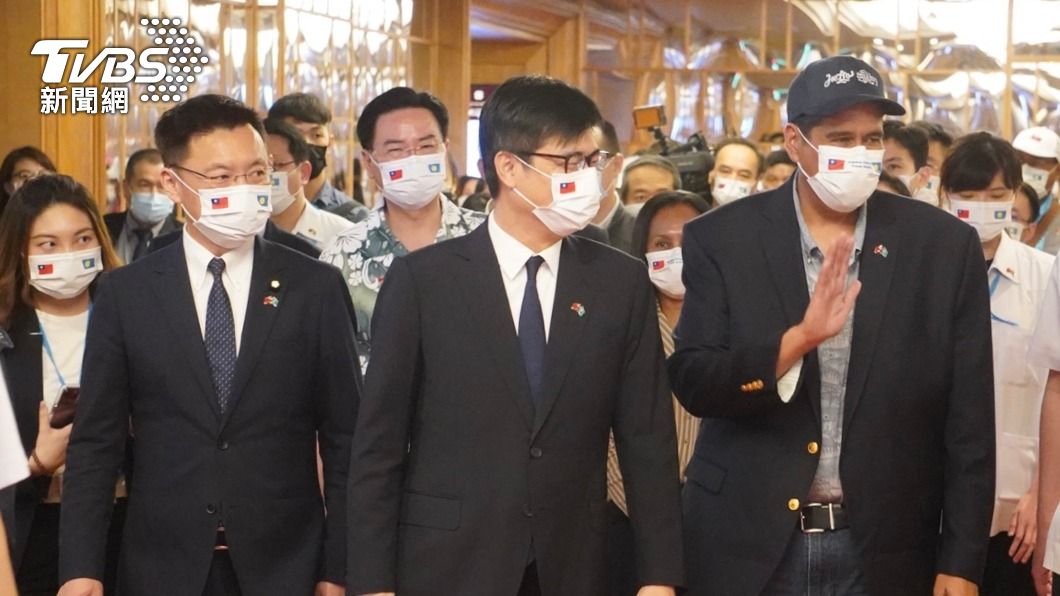 陳其邁在漢來大飯店宴請帛琉總統惠恕仁。（圖／中央社）
