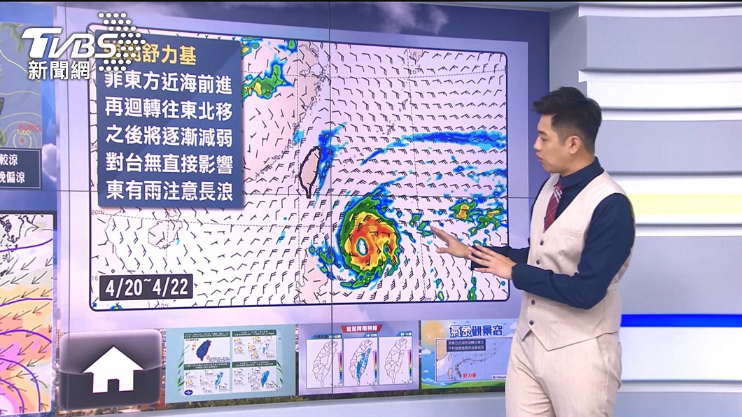 åï¼TVBS å¼·é¢±ãèååºãé åè¿´è½ï¼æ±åå­£é¢¨å½±é¿åé¨æ¶¼ãçæé¢¨æµª