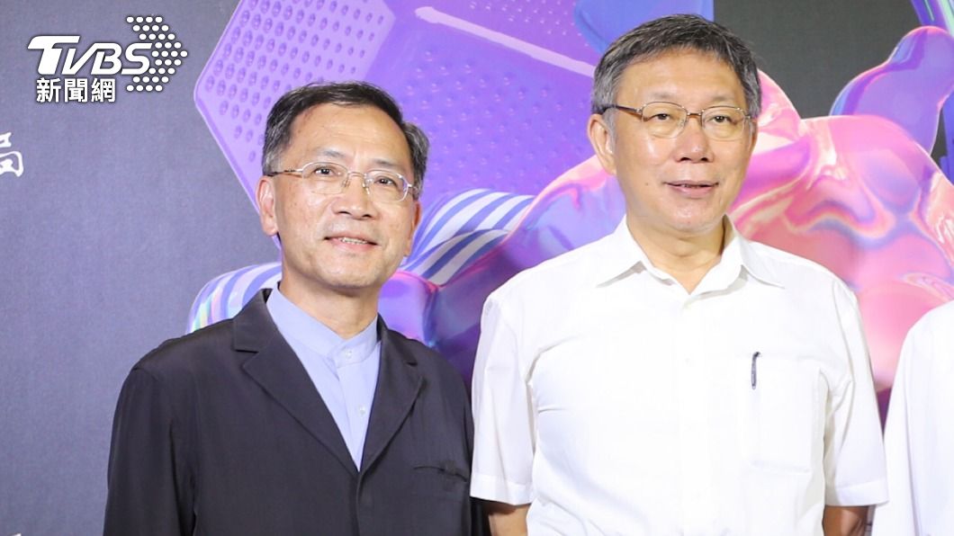 台北市副市長蔡炳坤與市長柯文哲。（圖／中央社資料照）