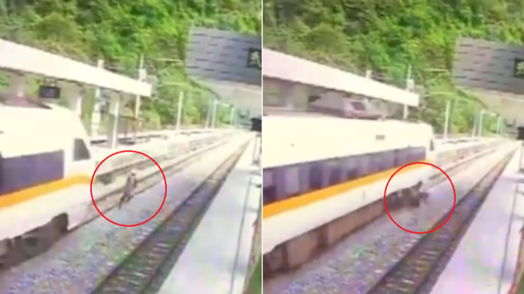 台鐵發生擦撞工人意外。（圖／TVBS）