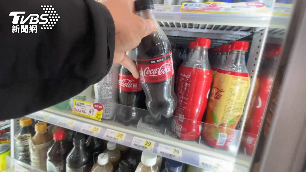 網友疑惑為何飲料大小罐價差僅1元。（圖／TVBS）