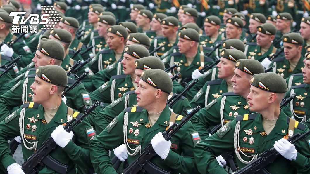 莫斯科今年的閱兵式有逾12000名士兵，大展軍事實力。（圖／達志影像路透社）