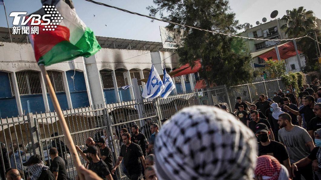 以色列阿拉伯裔居民暴動。（圖／達志影像美聯社）